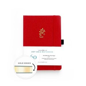 Archer & Olive A5 Tannenbaum Dor Grid Notebook with Gold Edges Holiday Edition